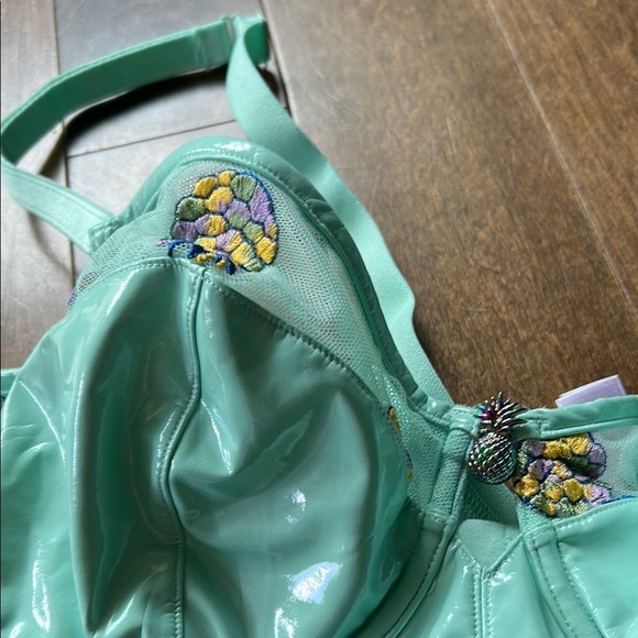 Savage X Fenty Mint Green Floral Bra - Picture 2 of 6